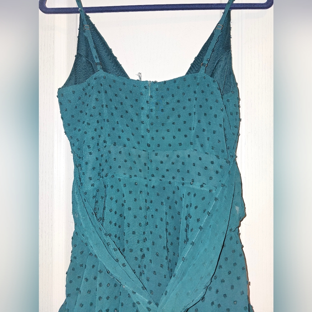 Hunter Green Ruffle Romper - Picture 4 of 5